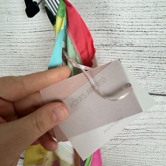 Roses Are Red Women's Colorful Satin Printed Lightweight Midi Skirt Size Large - Picture 7 of 11